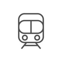 icono de línea simple de vehículo de transporte vector