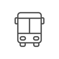 icono de línea simple de vehículo de transporte vector