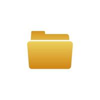 Simple folder icon for document storage vector