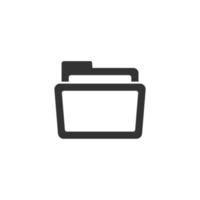 Simple folder icon for document storage vector