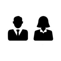 simple human male and female icons vector