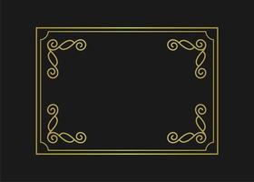 simple line border frame vector