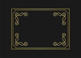 simple line border frame vector