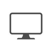 icono de monitor del conjunto básico de iconos planos vector