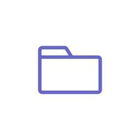 Simple folder icon for document storage vector