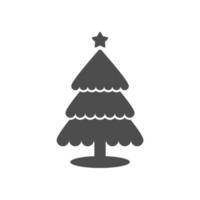 icono de árbol de navidad simple sobre fondo blanco vector