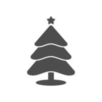 icono de árbol de navidad simple sobre fondo blanco vector