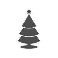 simple christmas tree icon on white background vector