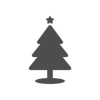 icono de árbol de navidad simple sobre fondo blanco vector