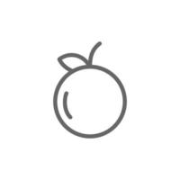 simple fruit icon on white background vector