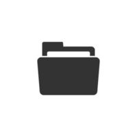 Simple folder icon for document storage vector