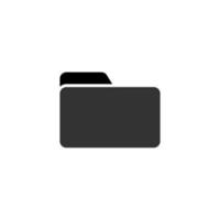 Simple folder icon for document storage vector