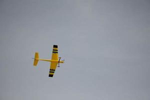 Aircraft with propellers are flying in the sky of the country, in Israel photo