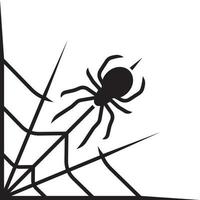 Spider and web vector