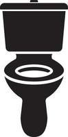 Toilet pot silhouette vector