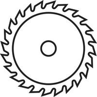 Saw blade outline vector