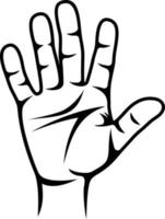 Hand palm outline vector