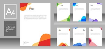 Simple creative Colorful and Modern abstract letterhead business templates for your project. clean design and Vector illustration