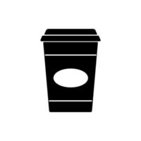 Disposable coffee cup icon vector