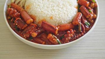 Ojing-O-Bokeum - Stir-fried squid or octopus with Korean spicy sauce - Korean food style video