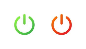 Power on off icon sign button vector design