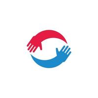 helping hand care symbol motion design vector