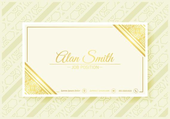 Luxury business card template with Ornaments design