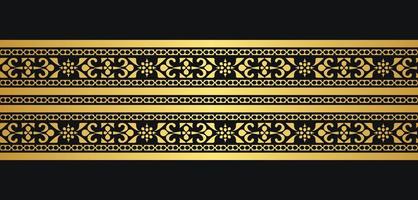 Golden ornamental border template vector