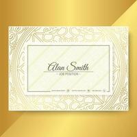 Luxury business card template with Ornaments design vector