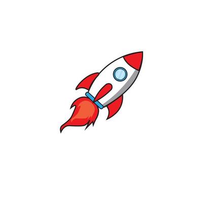 Premium Vector  Modern rocket illustration on white background
