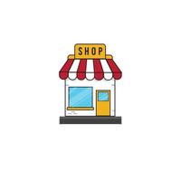 flat illustration of market and shop used for print, app, web, advertising, etc