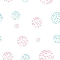 cute hand drawn seamless pattern dot style with pastel color vector