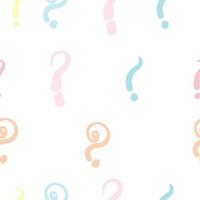 question mark pattern doodle handdrawn style vector