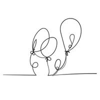 one line drawing of isolated vector object handdrawn doodle style