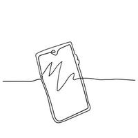 handdrawn doodle continuous line drawing of digital devices vector