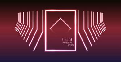 light and reflection with neon frame vector