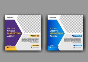 Digital marketing social media post and web banner template vector