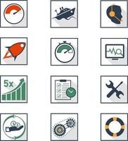 Ecommerce online web business vector icon set