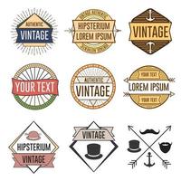 Vintage hip logo or sticker label vector illustraitons