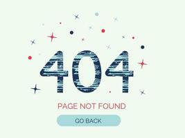 404 error page not found. Concept for website with texture numbers. Flat vector illustration