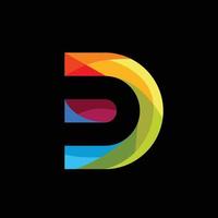Letter d colorfull logo vector