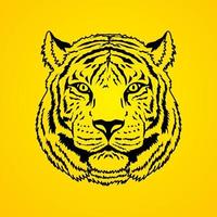 Tiger Head Outline vector