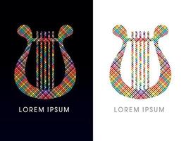 Abstract Colorful Harp Lyre vector