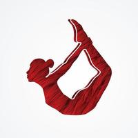 Woman Practicing Yoga vector