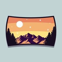 Illustration of Landscape Scenery of Great Mountain Adventure Outdoors vector