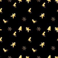 seamless christmas pattern created in golden gradient. christmas repeat pattern for gift cover, packaging, wrapping paper, fabric. vector