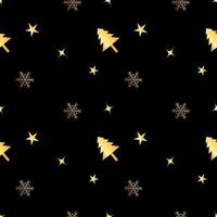 seamless christmas pattern created in golden gradient. christmas repeat pattern for gift cover, packaging, wrapping paper, fabric.