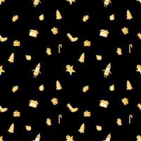 rounded corner Christmas object pattern created in gold gradient, premium gold gradient Christmas repeat pattern. vector