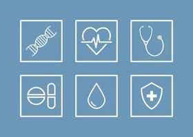 Health care icon set vector