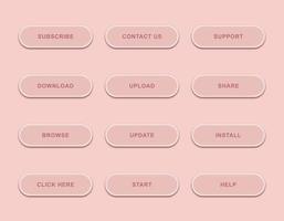 Set of button vector